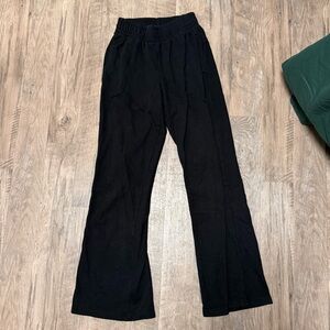 Black Flare-Leg Sweatpants